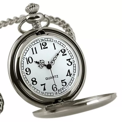 Men's Mechanical Pocket Watch Vintage Bronze With Pendant Chain Christams Gifts • $10.70