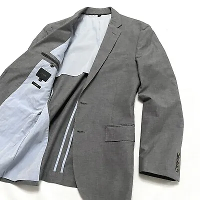 J Crew Sz 38 R Ludlow Italian 100% Cotton Blazer Jacket Gray • $41.45
