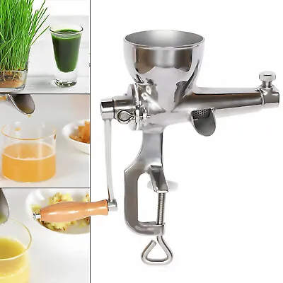 Stainless Steel Manual Wheatgrass Juicer Fruit Vegetable Juicer Hand Extractor • $40