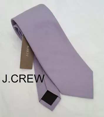 J.CREW Neck Tie Slub Cotton Solid Lavender Purple Lilac Summer Wedding Slim 3  • $8.88