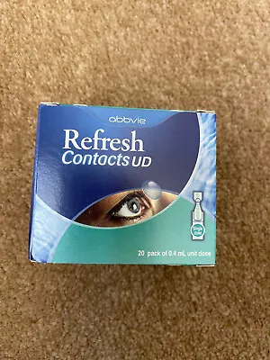 £16.99 • Buy 4x Refresh Contacts 20 X 0.4ml Vials For All Contact Lenses - BBE 03/2024