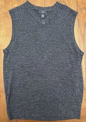 Dockers Men’s Sweater Vest Diamond Pattern Heather Gray V Neck Size Med EUC • $12.99