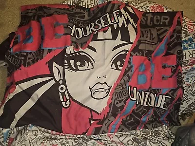 Monster High Original Draculaura 3 Piece Twin Sheet Set Fitted Flat Pillow 2013 • $26.99