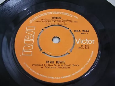 David Bowie Sorrow / Amsterdam - Rare Irish Ireland Pressing - Different Labels • £10