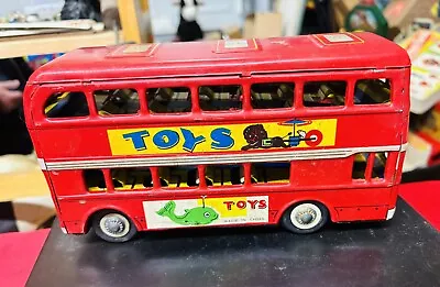 DOUBLE DECKER TIN FRICTION 48 EXPRESS BUS 1980s • $3