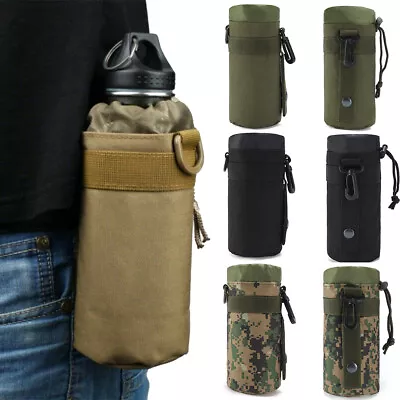 Bicycle Water Bottle Tactical Molle Holder Pouch Drink Military Belt Kettle Bag • $8.89