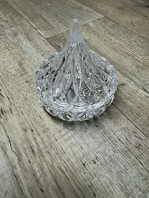 Shannon Lead Crystal Hershey's Kiss Shaped Covered Candy Dish By Godinger • $19.99