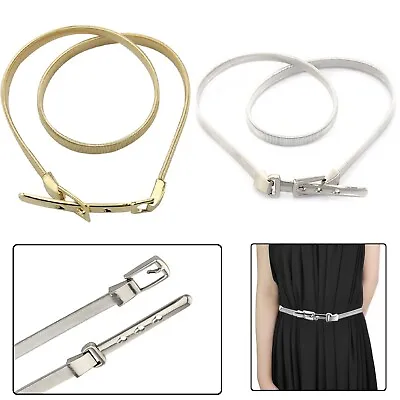 Adjustable Cincher Chain Waist Belt With Metal Buckle For Women Stylish Dress • £5.09