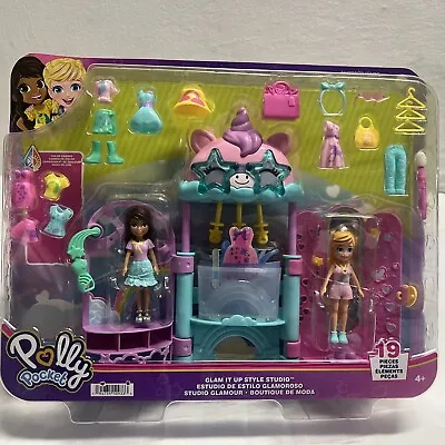 POLLY POCKET GLAM IT UP STUDIO PLAYSET(distress Box) New Complete • $60.26