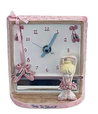 Vintage 1992 Schmid Marty Links  Time To Dance  Ceramic Desk/Wall Clock *READ* • $17.99
