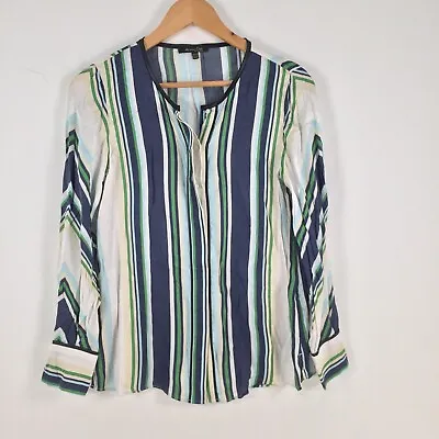 $19.95 • Buy Massimo Dutti Womens Blouse Top Size US 6 Aus 10 Multicolour Striped 015637