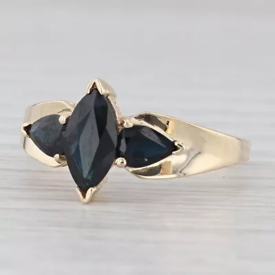 2.30ctw Blue Marquise Sapphire Ring 10k Yellow Gold Size 10 • $319.99