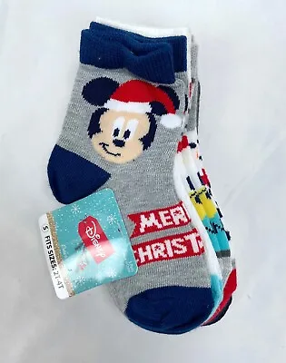 Disney Mickey Mouse Toddler Christmas Crew Socks 2T-4T Pluto • $14.50