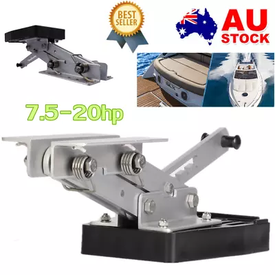 Outboard Motor Bracket Mount Aluminium Marine Boat Auxiliary Brackets 7.5-20hp  • $127.38