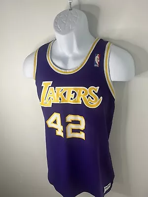 Vintage Los Angeles Lakers Sand Knit Made In USA Jersey Curtis #42 Size Large • $21.17