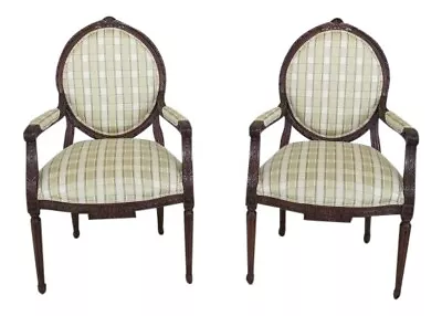 $2095 • Buy L29993EC: Pair EJ VICTOR French Louis XV Style Arm Chairs ~ New