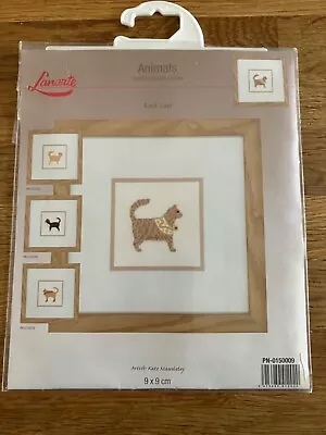 Lanarte Animals Counted Cross Stitch Kit: Rock Cats Linen Kate Mawdsley New • £12