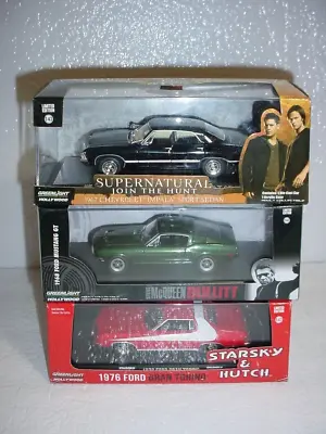 3 Greenlight 1:43 Die Cast Cars Starsky & Hutch Steve Mcqueen Supernatural • $59.99