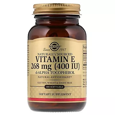 Solgar - Vitamin E 400 IU Alpha 100 Softgels (Packaging May Vary) • $12.49