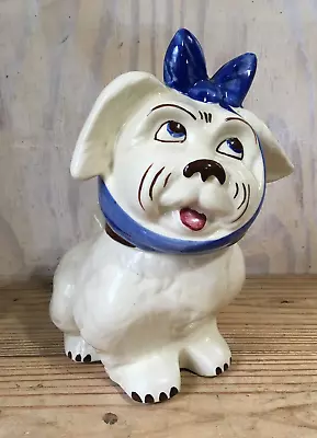 Vintage Muggsy Shawnee Toothache White Dog Cookie Jar USA • $93.50