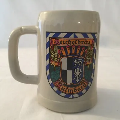 McCoy USA Reichelbrau Kulmbach Gray .5 Liter Stoneware Beer Mug • $19.99