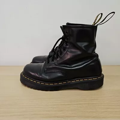 Dr Martens 1460 Black Smooth Leather Ankle Bex Chunky Boots Size Uk 6 Eu 39 • £49.99