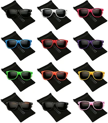 80's Fashion Retro Horned Rim Sunglasses Old School Vintage Square Frame Glasses • $8.99