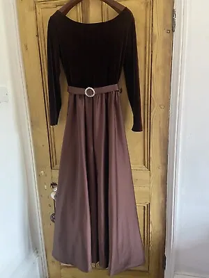 Dave & Johnny Vintage Maxi Dress Chocolate Brown • £70