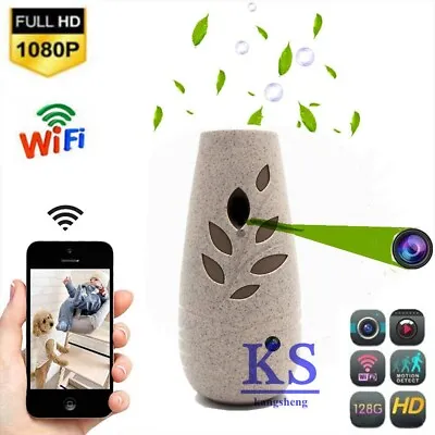 HD 1080P HD Wifi Wireless IP Camera Motion Detection Security Aroma Diffuser Cam • $66.99