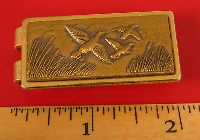 Vintage Quality Anson Money Clip Featuring Ducks Birds Hunting Waterfowl Nice !! • $25