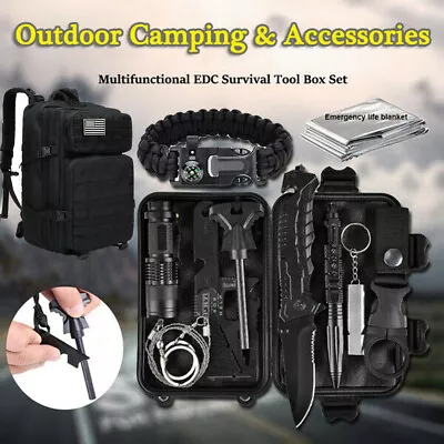 45L Outdoor Military Molle Bag Tactical Backpack Rucksack / 11 In 1 Survival Kit • $27.99