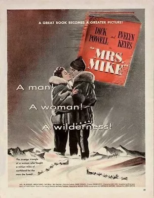 Mrs Mike 1949 Very Rare Adventure Film On Dvdr Dick Powell Stars • $18.95