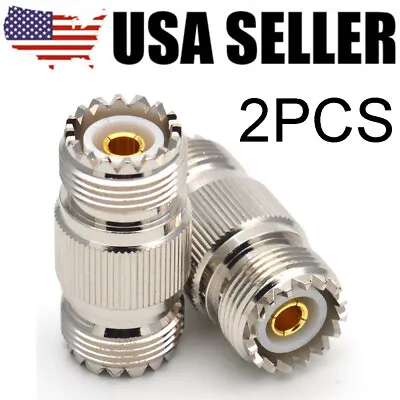 2PCS SO-239 UHF Female To Female Coupler Connector RF Barrel Adapter For PL-259 • $8.99