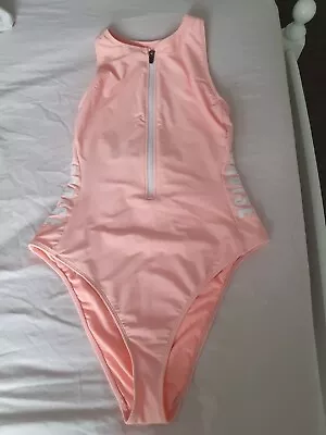 Forever 21 Full Coral Zip Swim Suit Teens • £6.99