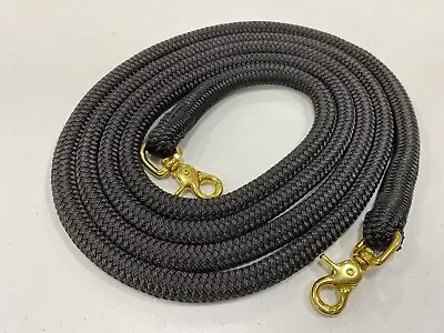 Horse Finesse Rope Reins Black With Snaps - 9 Feet Long • $12