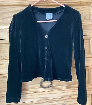 Rabbit Rabbit VINTAGE Velour Black Dressy  Jacket Size 4 (Small) • $15.95