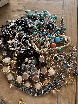 Job Lot Vintage 1950s/60s Crystal Costume Jewellery Spares/ Repairs • £9.99