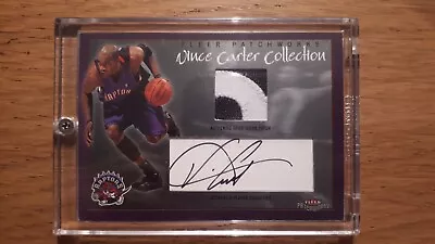 2003-04 Fleer Patchworks Vince Carter Auto Autograph Patch 2  Color 109/150 • $83.79