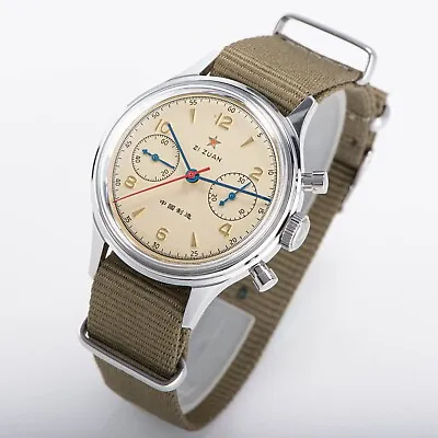 Seagull 1963 ST1901 Venus 38mm Chronograph Acrylic Display Back 2 Straps BNIB • $289