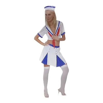 Ladies Sexy Sailor Girl Fancy Dress Costume Nautical Outfit Hen Party FREE POST • £16.99