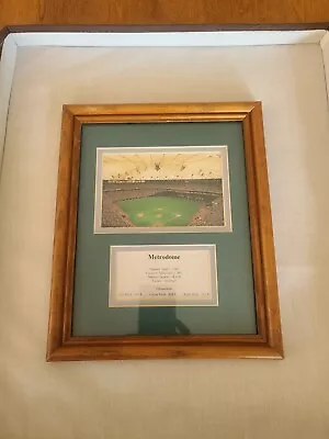 Matted Framed MLB Minnesota Twins Metrodome Stadium Baseball Park Photo W Stats • $19.99