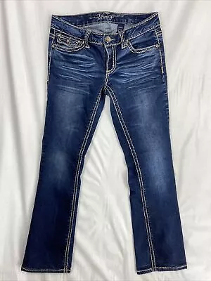 Vanity Dakota Women's Blue Denim Jeans Bootcut Stretch Low-Rise Size 27 W X 31 L • $14.99