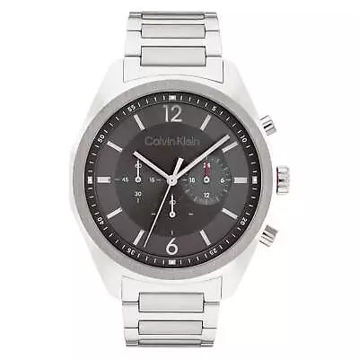 Calvin Klein Stainless Steel Grey Dial Chronograph Men's Watch - 25200264 • $303