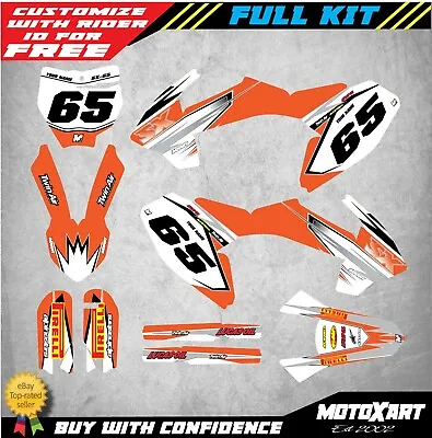 Full Graphics Custom Kit Stickers Fits KTM 65 2016 - 2020 Models SHOKWAVE STYLE  • $199.90