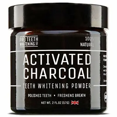 Activated Charcoal Natural Teeth Whitening Powder Peppermint Flavour By Pro Tee • £11.04