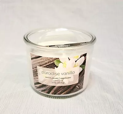 1 Pc- Paradise Vanilla 3 Wick (11 Oz) Glass Jar Candles Sweet Cream / Sugarcane • $0.99