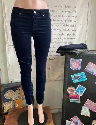 Vince Camuto Navy Blue Washed Corduroy 5-Pocket Skinny Pants New • $24.95