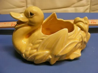 Vintage McCoy Duck Planter With Pepper Specks Under Glaze Collectible Free Ship • $34.99