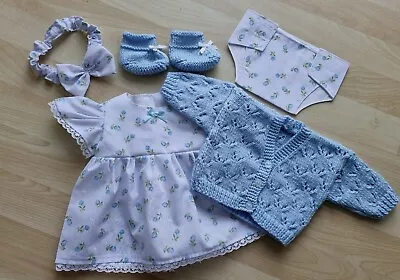 £13.99 • Buy Baby Annabell /Luvabella 17 To 19 Inch Dolls 5 Piece Blue Floral Dress Set (22)