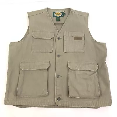 Cabela's Outdoor Gear Utility Pocket Hunting Canvas Vest Mens XL Regular #8284 • $32.54